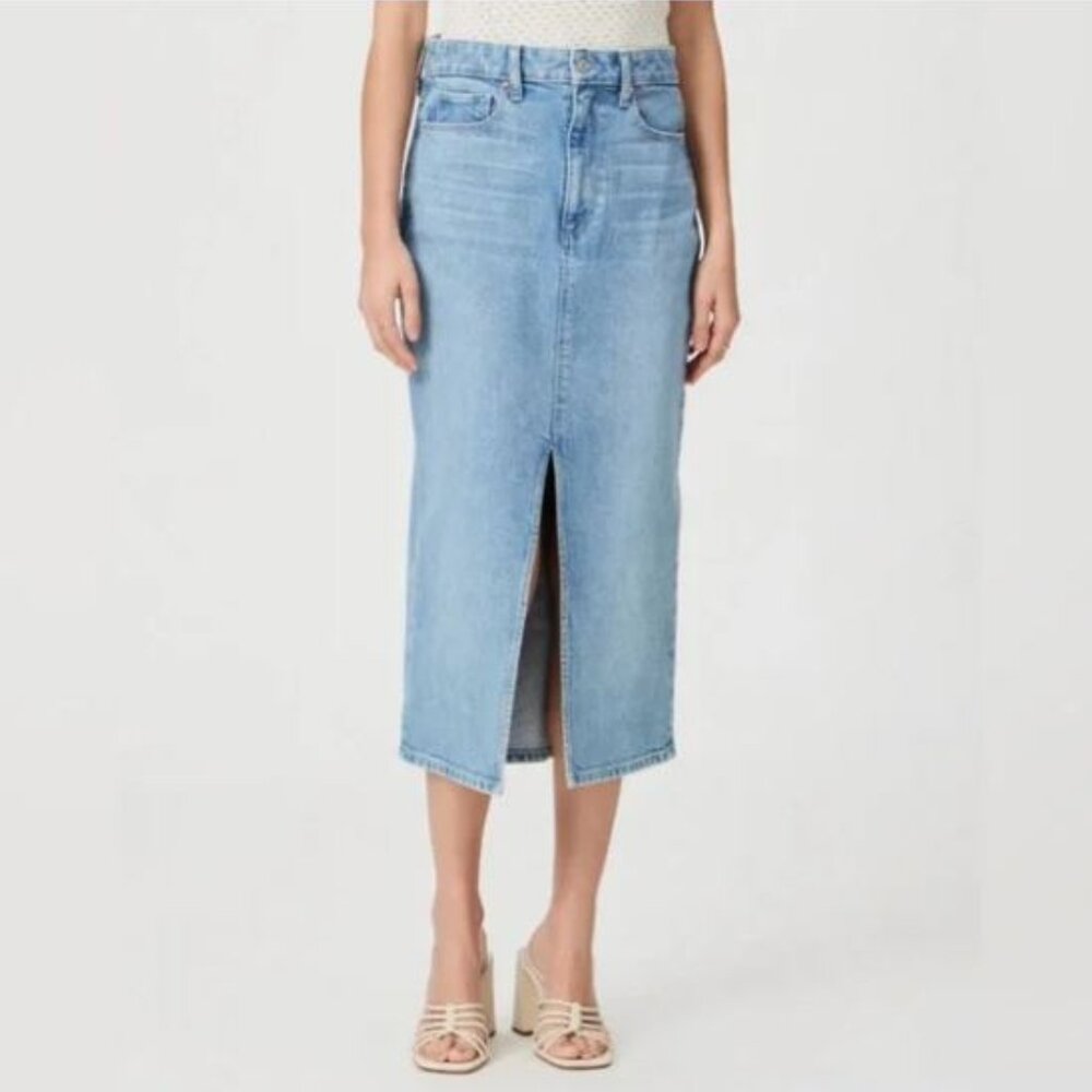 Paige Angela Midi Jean Skirt